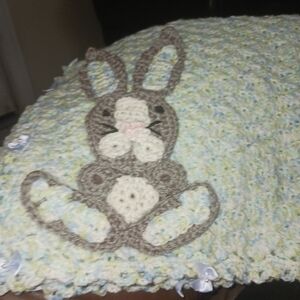 Crocheted Bunny Baby Blanket